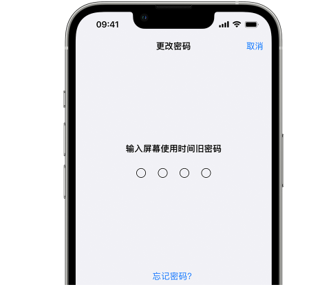 宁晋iPhone屏幕维修分享iPhone屏幕使用时间密码忘记了怎么办 