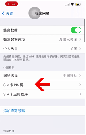 宁晋苹果14维修网分享如何给iPhone14的SIM卡设置密码 