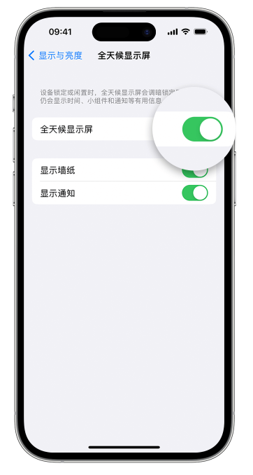 宁晋苹果14维修店分享如何自定义 iPhone 14 Pro 常亮显示屏 