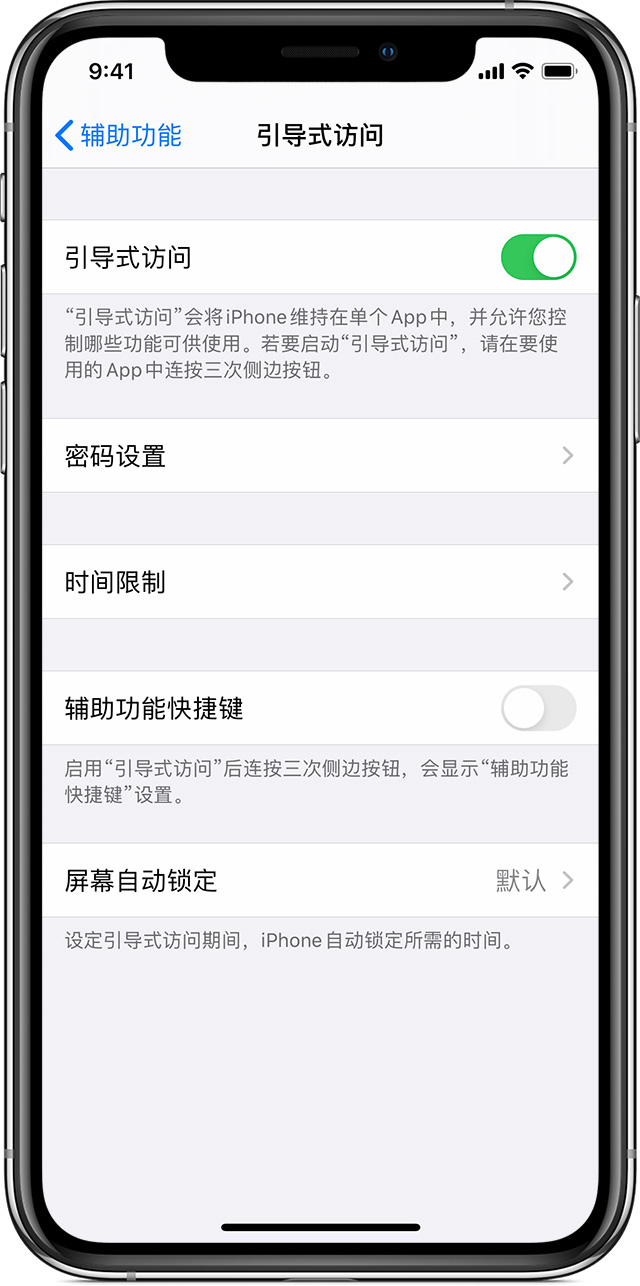 宁晋苹果手机维修分享如何在 iPhone 上退出引导式访问 