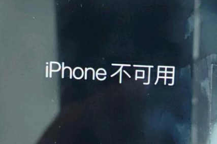 宁晋苹果服务网点分享锁屏界面显示“iPhone 不可用”如何解决 