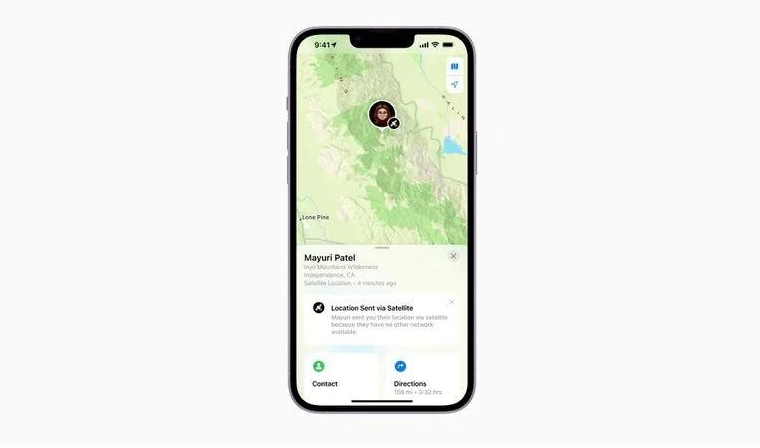 宁晋苹果14维修分享iPhone14系列中 FindMy功能通过卫星分享位置方法教程 