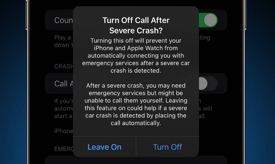 宁晋苹果14维修分享 iPhone 14 和 Apple Watch 上关闭崩溃检测 